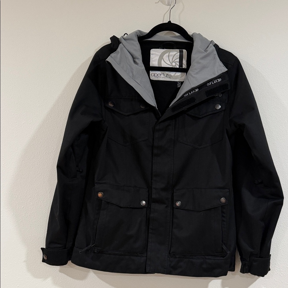 Aperture Men's Black Performance Jacket with Gray Accents